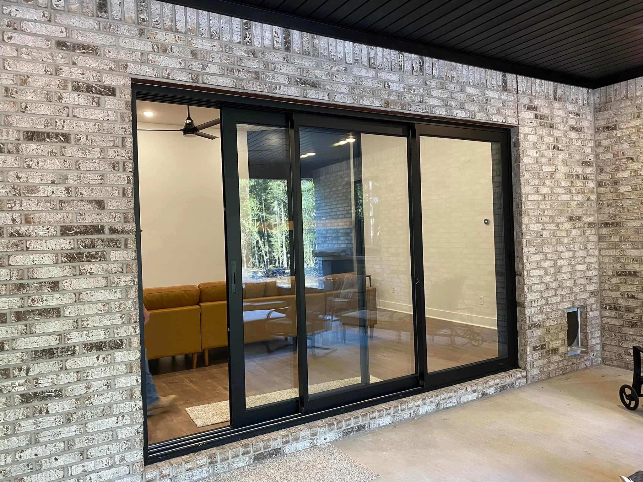 florida approved hurricane impact  heavy duty 4 panel Aluminum sliding door  for patio Partition glass door