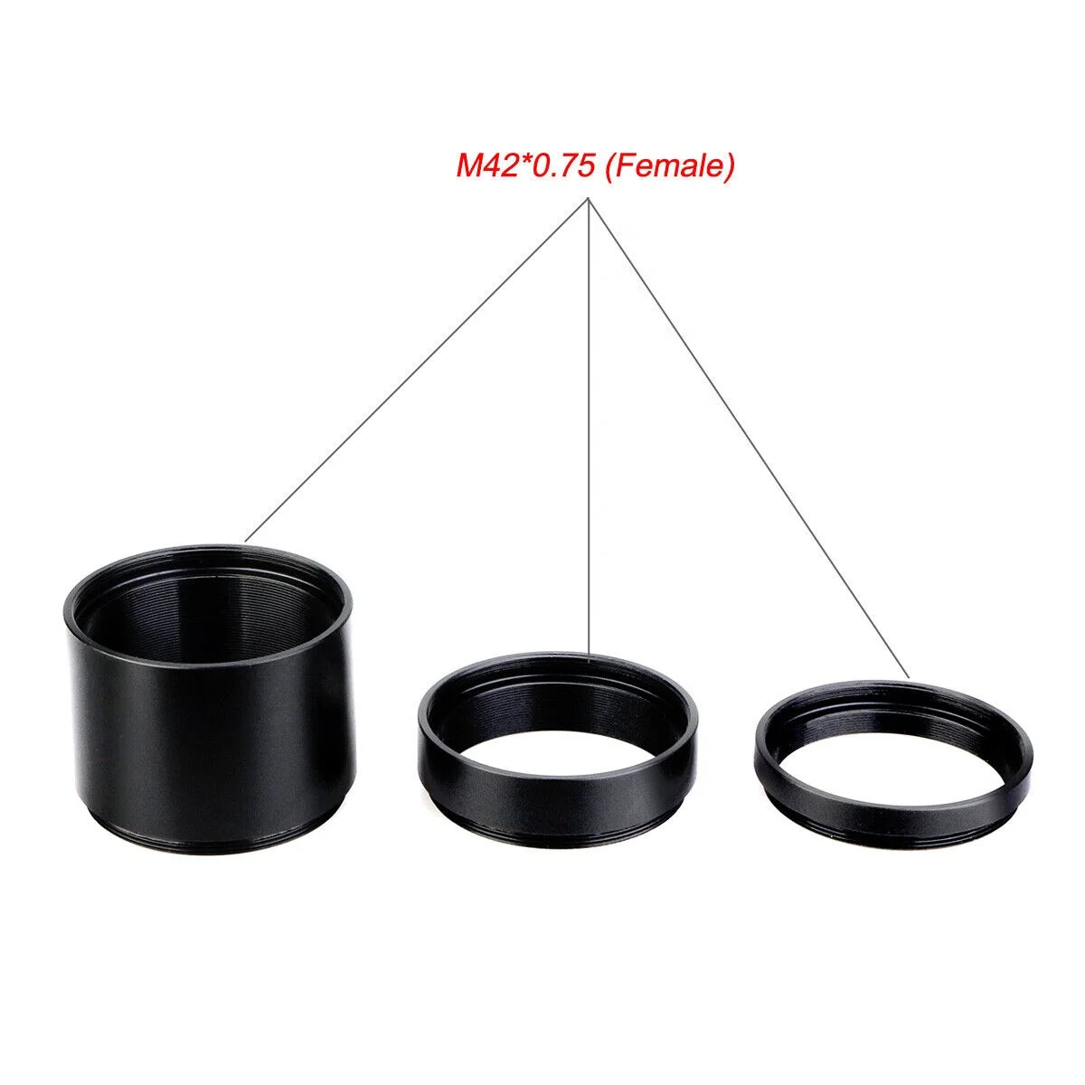 Astronomical Telescope T2 Extension Tube Ring 3/5/7/10/12/15/20/30mm M42x0.75 Thread