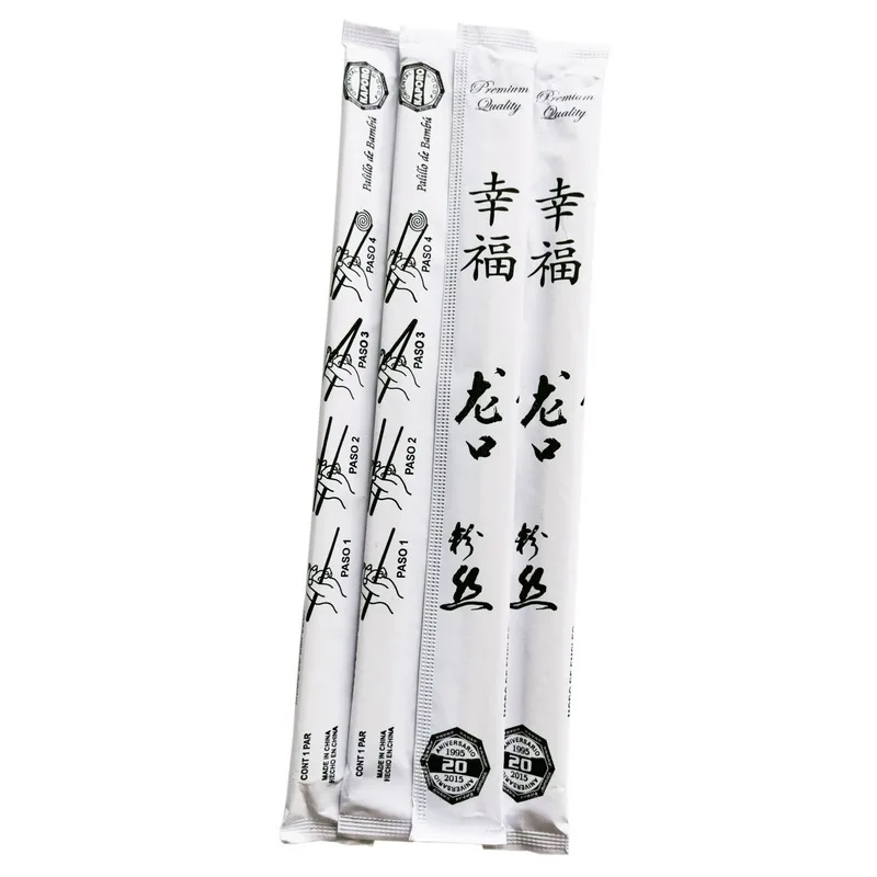Bamboo Disposable Chop sticks Full Paper Sleeve Custom Chopsticks