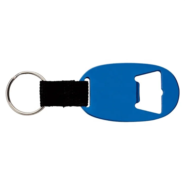 Aluminum Metal Beer Bottle Opener Keychain With Logo Laser Engraved In a Large Imprint Area