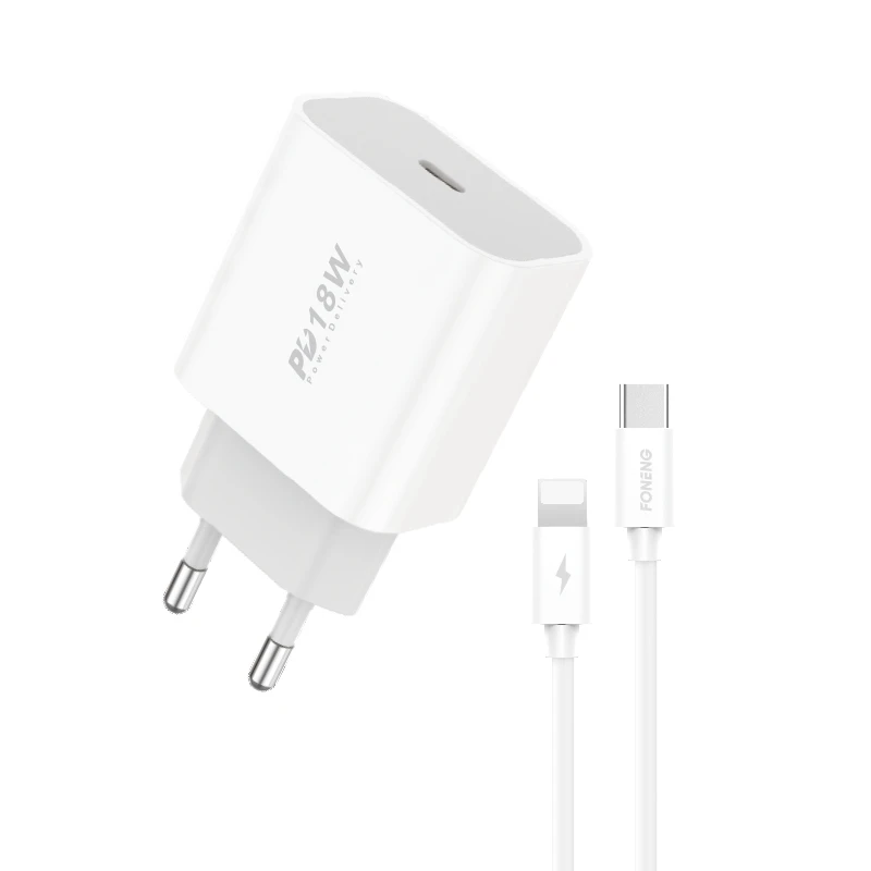 Foneng Бесплатная доставка Лучшие USB-C адаптер питания QC 3 0 быстрое зарядное устройство PD Type-c USB настенное для мобильного телефона Iphone 12
