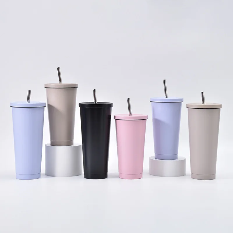 Factory Price Stainless Steel Tumbler 500 Ml Travel Cup With Straw And Lids Vacuum Insulated Office Mug Car Coffee Mug