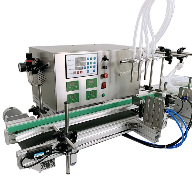 Automatic Desktop 4 Heads Diaphragm Pump Liquid Filling Machine /Perfume Alcohol Liquid Essential Oil Filling Machine