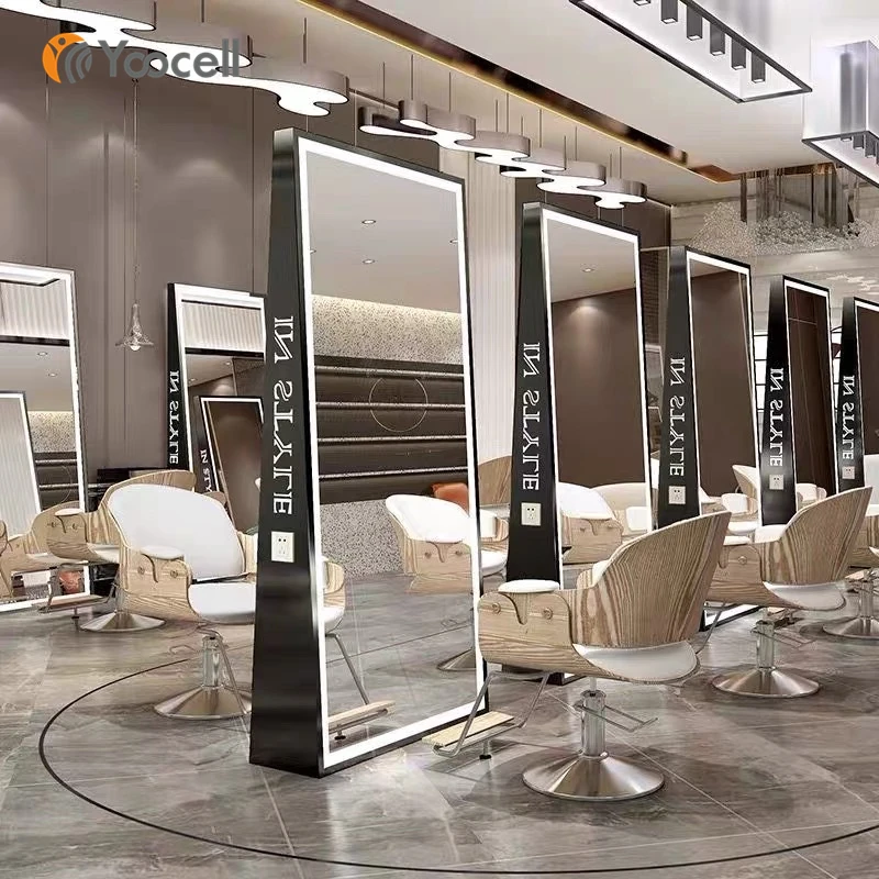 Yoocell лидер продаж; Оптовая продажа; Ремесло парикмахерские зеркала пола станции с радостью изготовим дизайн для салона красоты