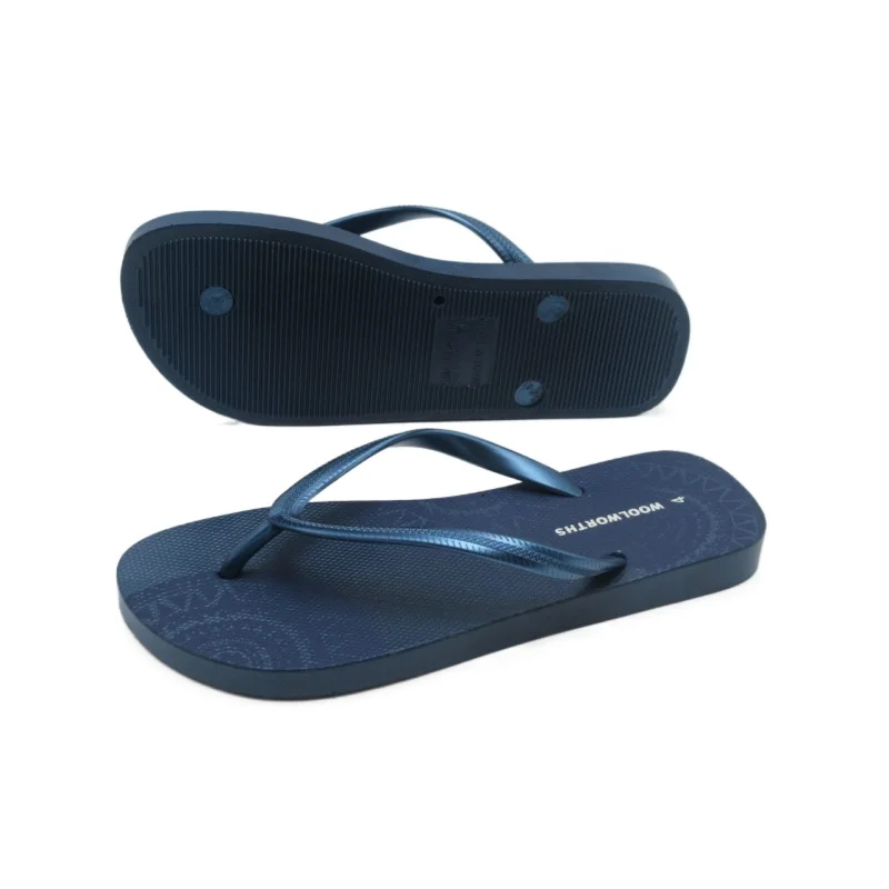 New Fashion Beach Slippers High Quality Cheap Custom Women rubber flip flops with printing insole
