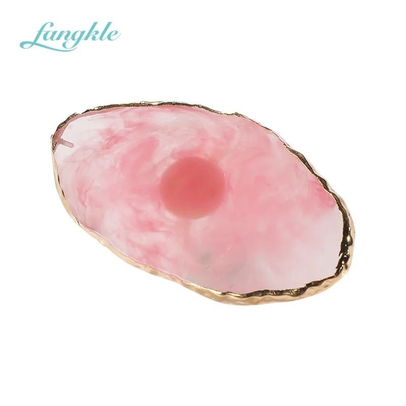 Fangkle Oval Shaped Colorful Nail Gel Polish Painting Ring Nail Art Palette