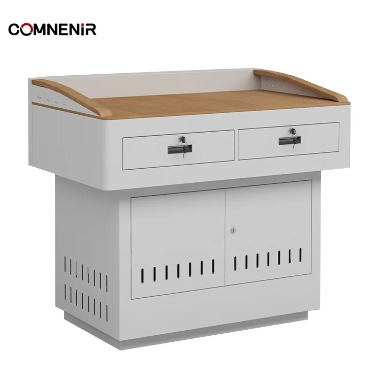 one stop school furniture Dual adjustable Podium/Church Pulpit with Microphone, electric body Interactive