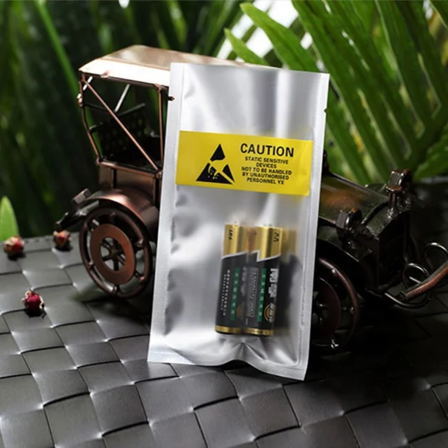 Three Size Seal Flat Bottom ESD Waterproof Hard Driver Pouches Anti-Static Shielding Packaging Bag for  Battery Package