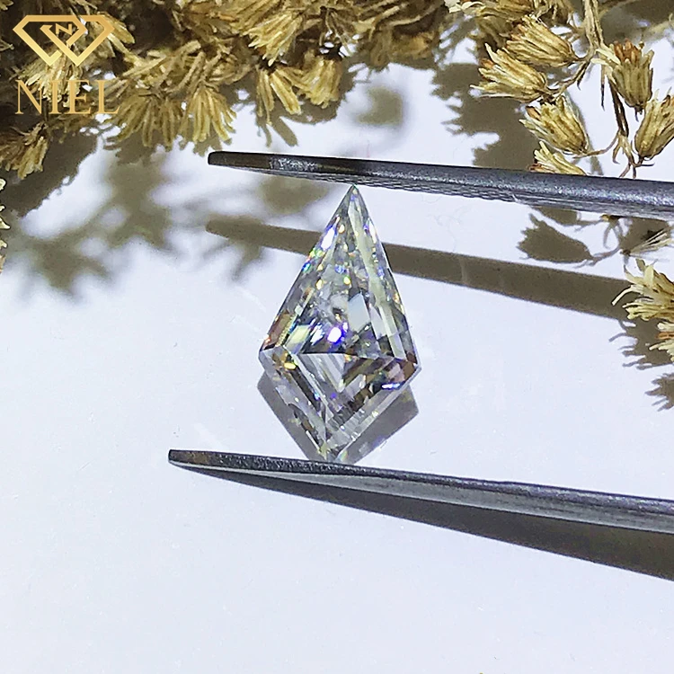 Customized kite cut synthetic diamond def manufacturer moissanite stone price