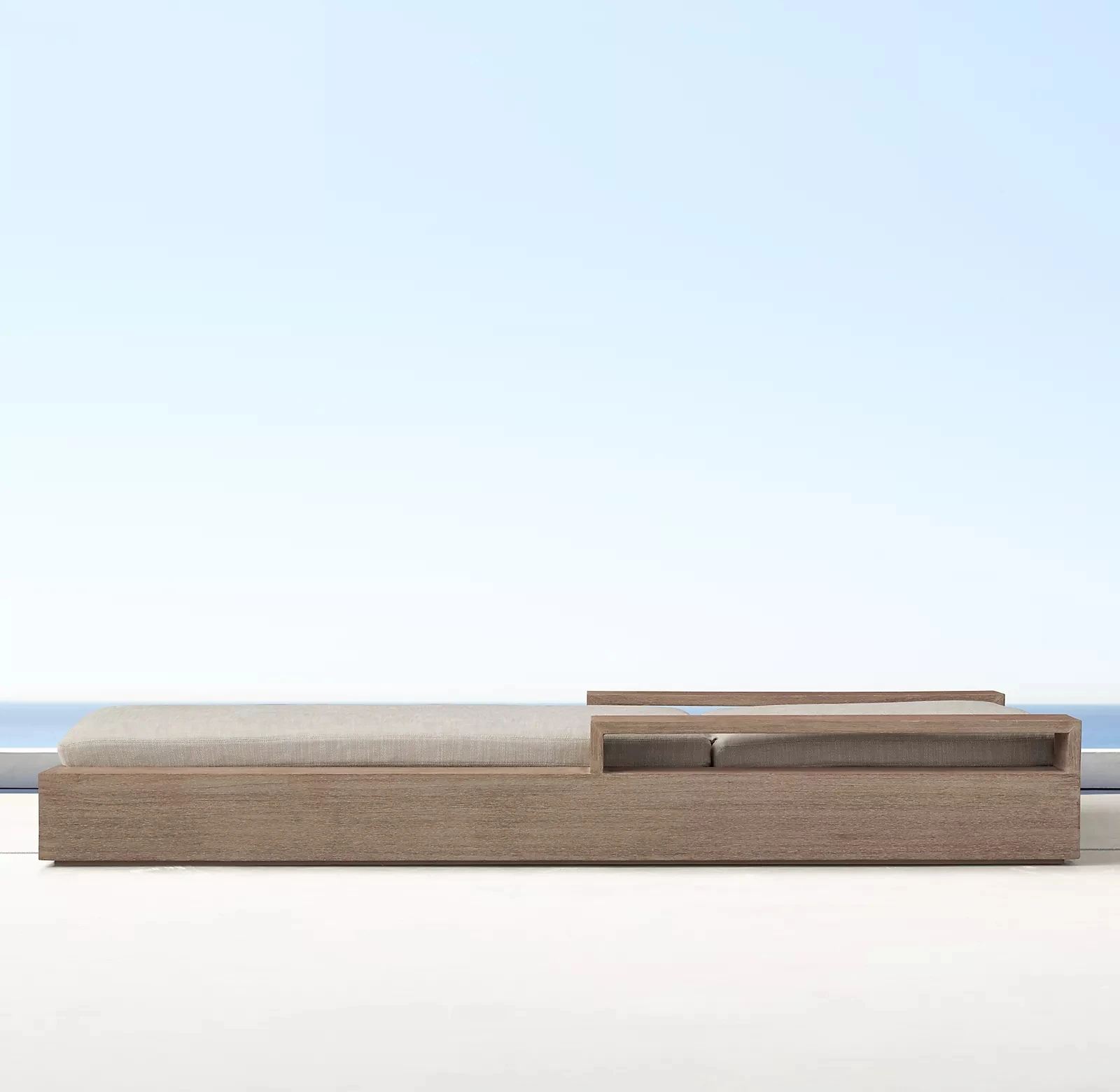 Outdoor lounge chair patio recline chaise folding teak marbella chaise daybed