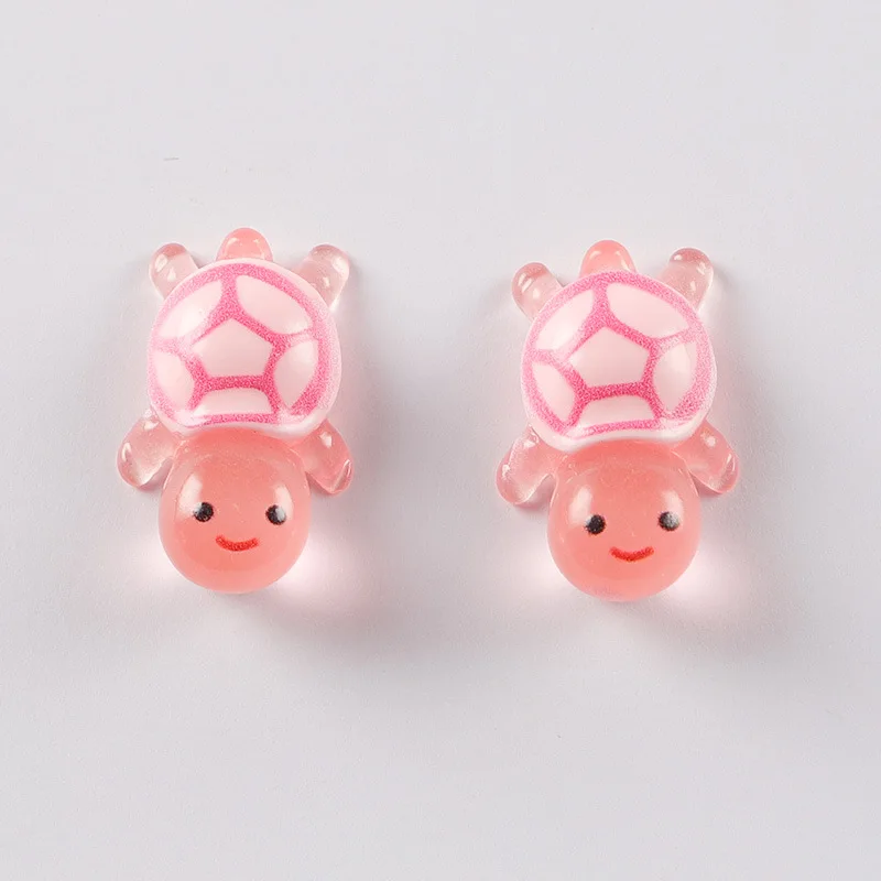 Little Glowing Resin Turtles Luminous 10 Colors Lucky Charm Terrarium Miniature Figure Very Small For Mystery Surprise Blind Bag