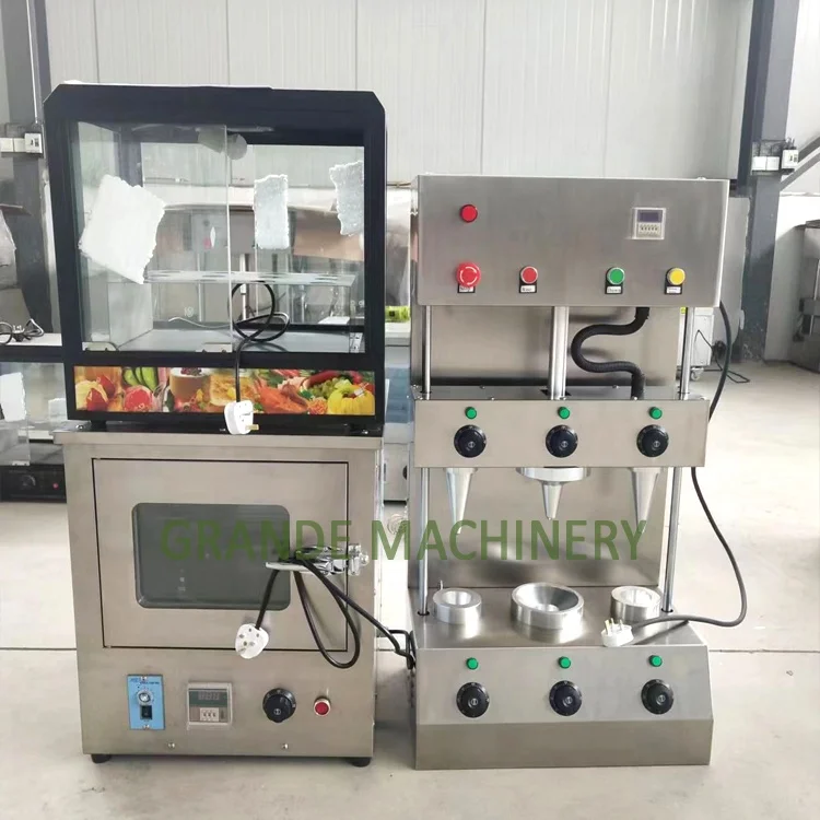Factory Supply Superior Quality Commercial Pizza Cone Moulding Machine Rotating Pizza Oven Display Case Pizza Kono Maker