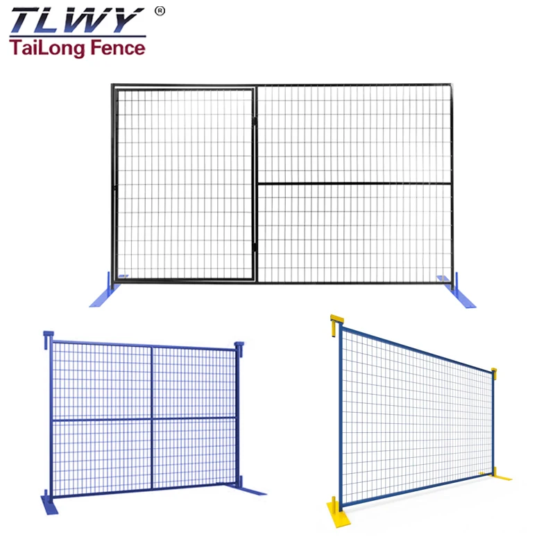 High Quality 6x10 Foot Chain Link Fence Panel Barrier Base Temporary Construction Fence Panels for Construction Site