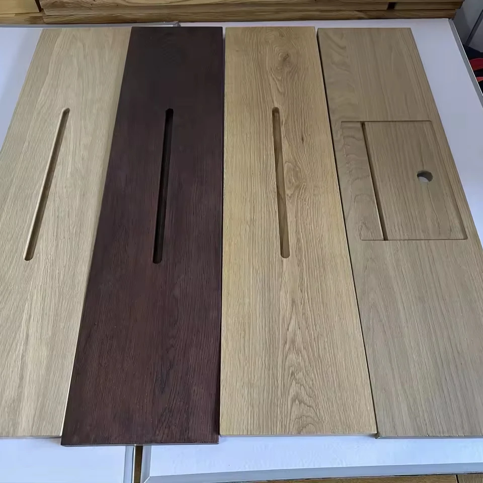 Customized Color ABC Grade Oak Wood with little knots plate Solid Wood Board for Bathroom Use  Bath Shelf