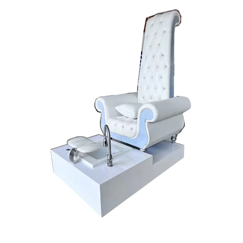 Queen Luxury beauty salon foot spa white pedicure chair spa massage chair pedicure machine