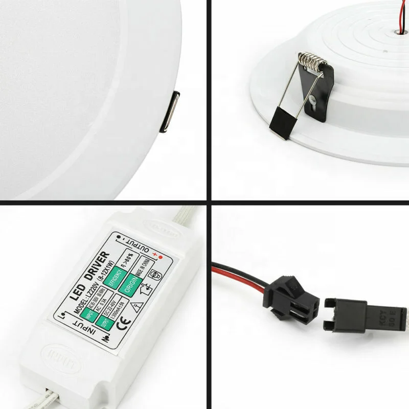 Ultra thin design 3W 6w 9w 12w 15w18w LED ceiling recessed slim round panel light