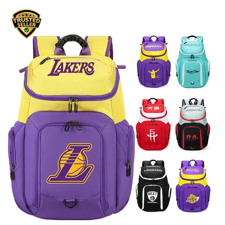 Custom Team Pattern Backpack Bag Printing Number Waterproof Travel Gym Basketball Football Sport Backpack