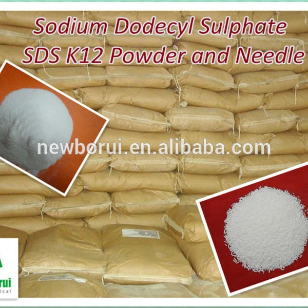 
Sodium Dodecyl Sulfate SDS ,SLS, K12, 92.0%,93.0%,95.0% Powder and Needle 