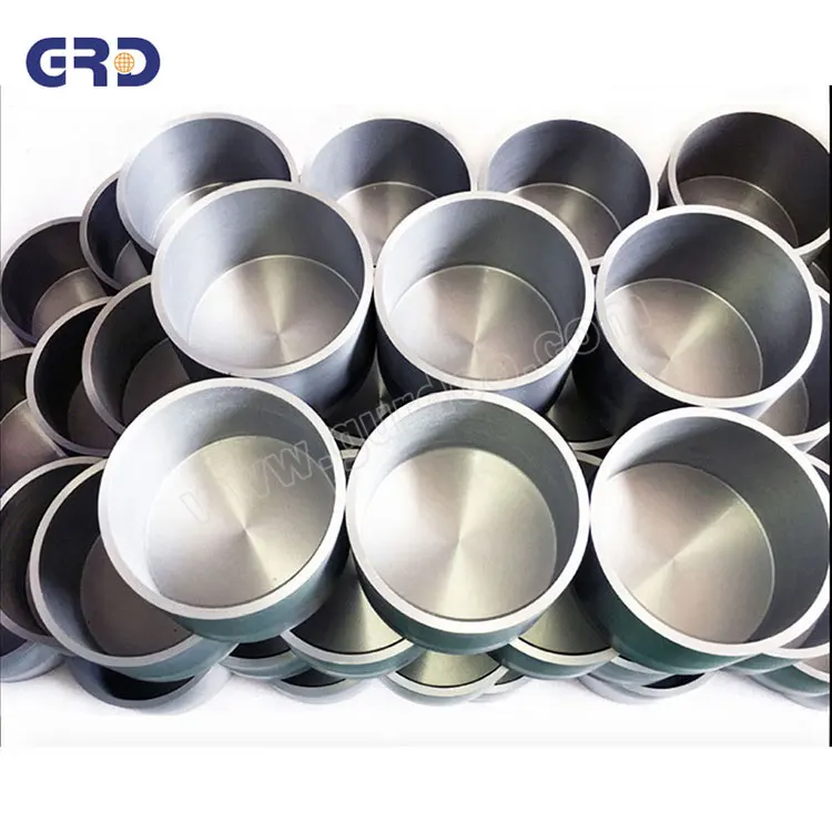 99.98% W tungsten molybdenum crucibles for high temperature furnace
