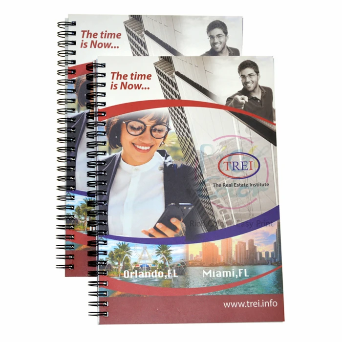 Coil spiral bound spiral binding customized book notebook printing service