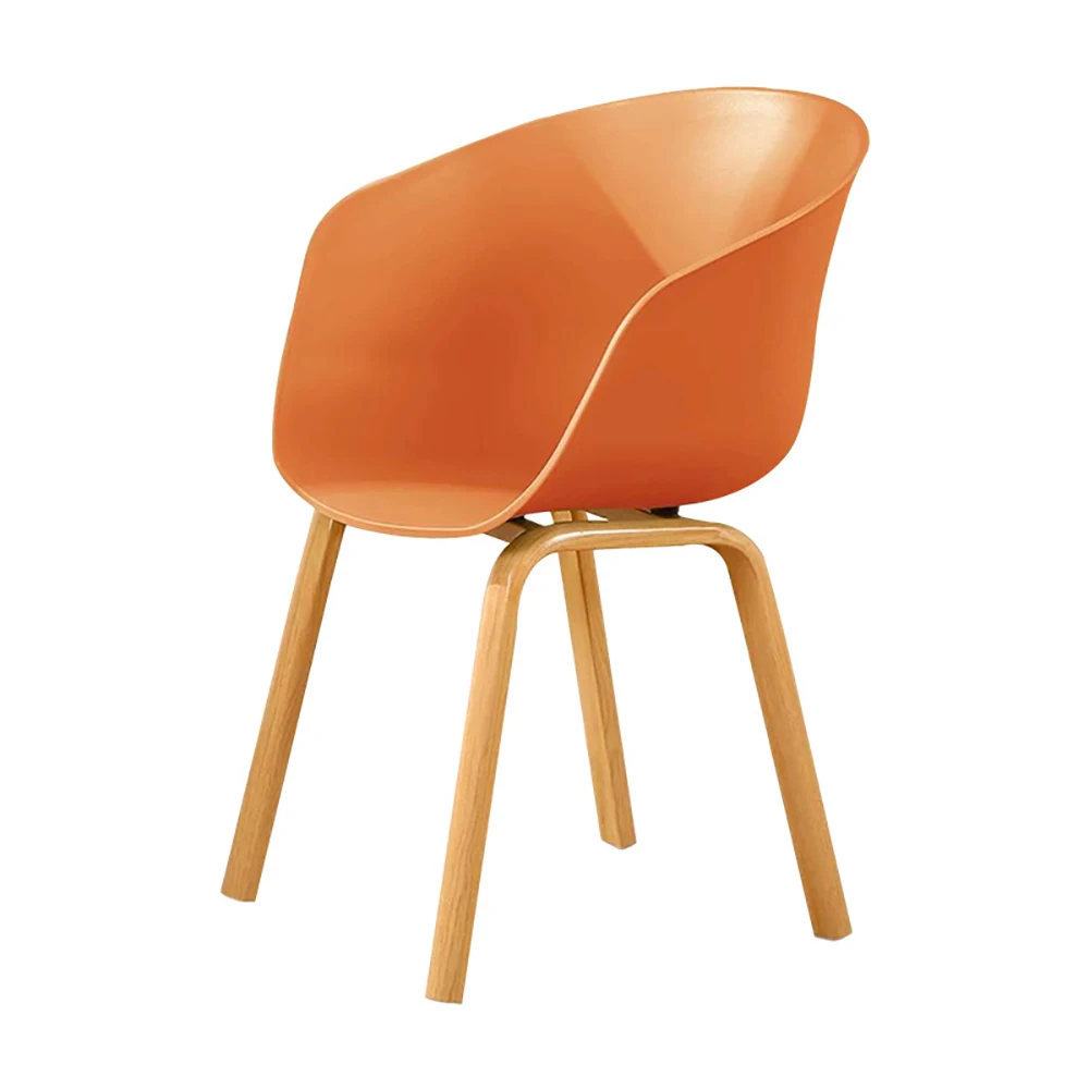 Оптовая продажа, мебель для столовой, современный дизайн, модные дешевые пластиковые стулья с деревянными ножками, дизайнерский стул из массива дерева