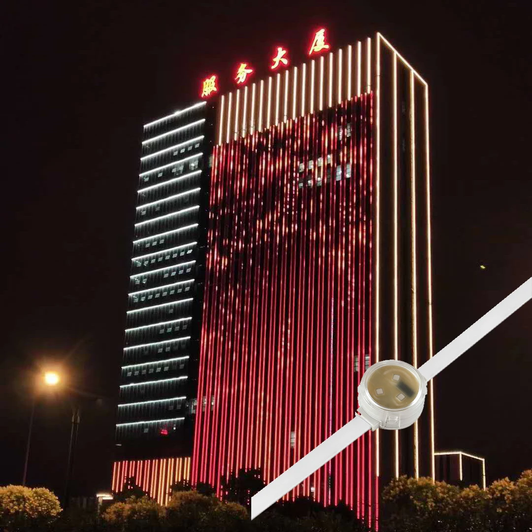 33 мм Rgb Rgbw Dc12v точка пиксель уличная Светодиодная dmx светодиодный точечный свет для фасада здания