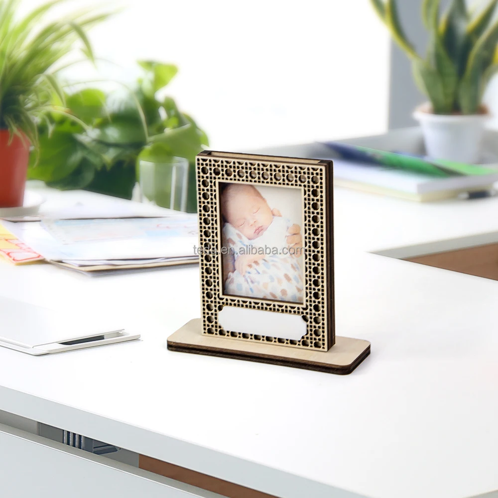 Custom Slide in Photo Frame wooden laser cut Multilayer Photo Frame wood for Valentines Gifts