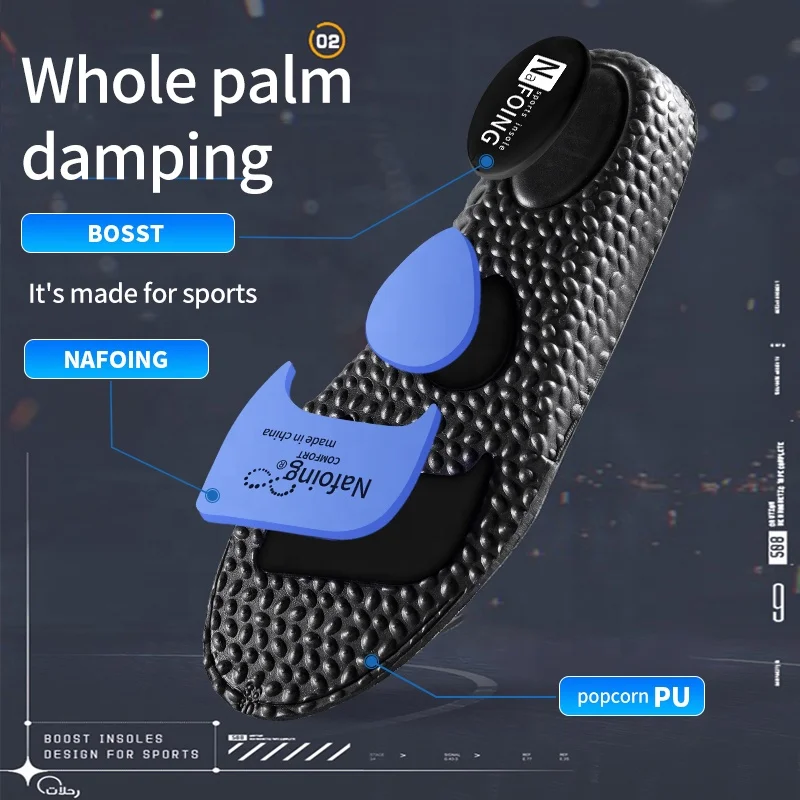 Height Increase Insoles for Shoes EVA Memory Foam Shoes Pad Breathable Orthopedic Heel Lift Insole for Sport Running Care