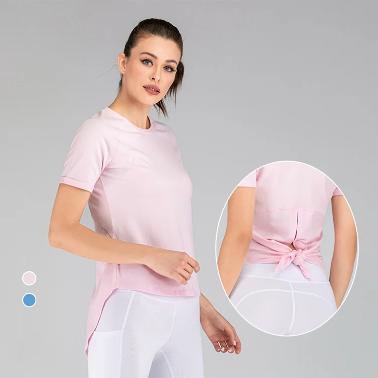 
Women Active Light Weight Yoga Gym Tops Tee Shirt Lady Breathable Sport Wear 