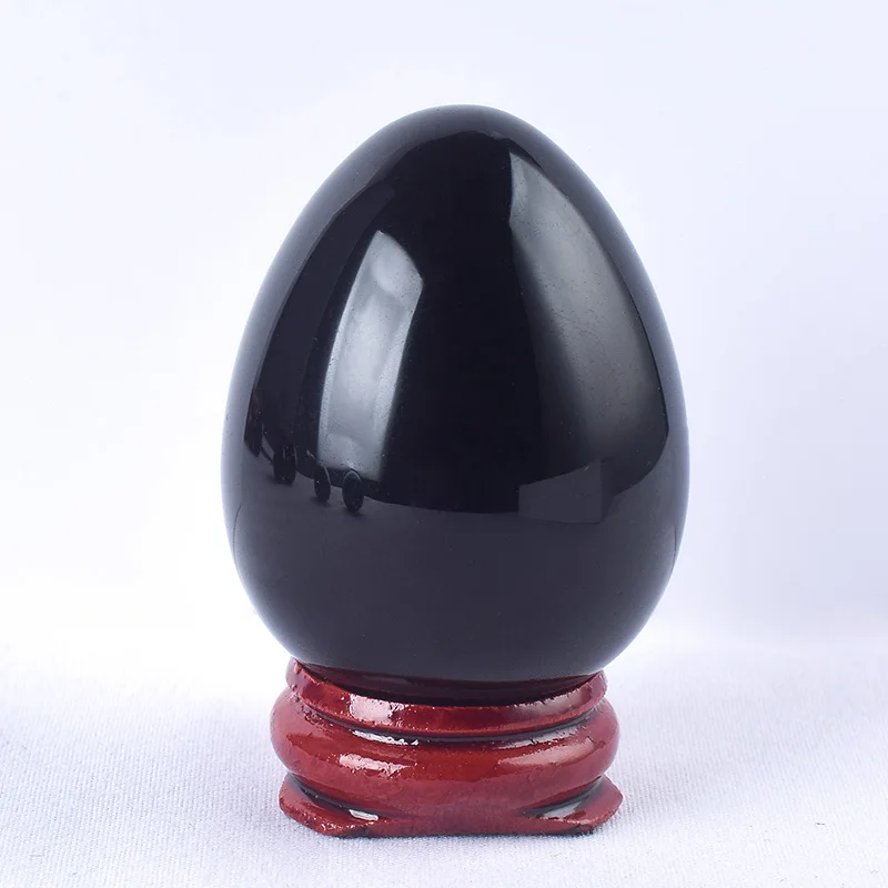 
Best Wholesale Price Natural High Quality Black Obsidian Jade Yoni Egg for Kegel Exercise 