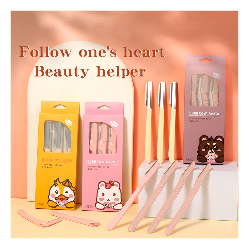 3pcs/set Unbranded Different Net Balde Eyebrow Razor Trimmer And Facial Razor For Women Face Body Hair Remove Shaver Set S051-53