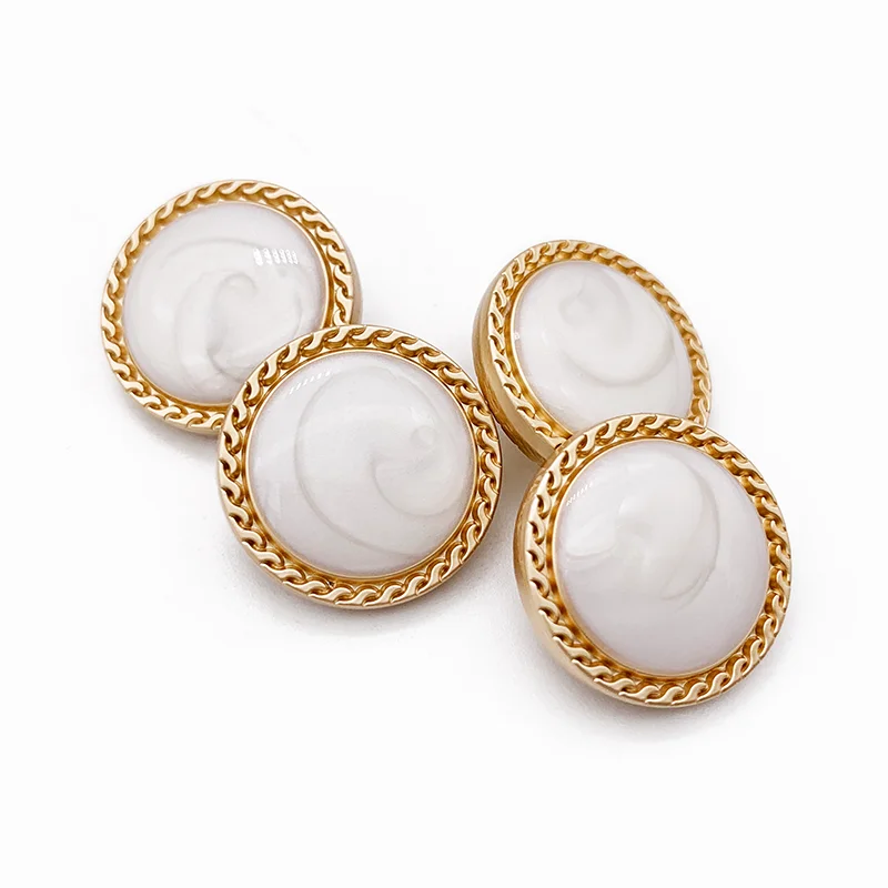 Custom high quality design Zinc Alloy gold metal sewing accessory garment uniform blazer suit coat shank button