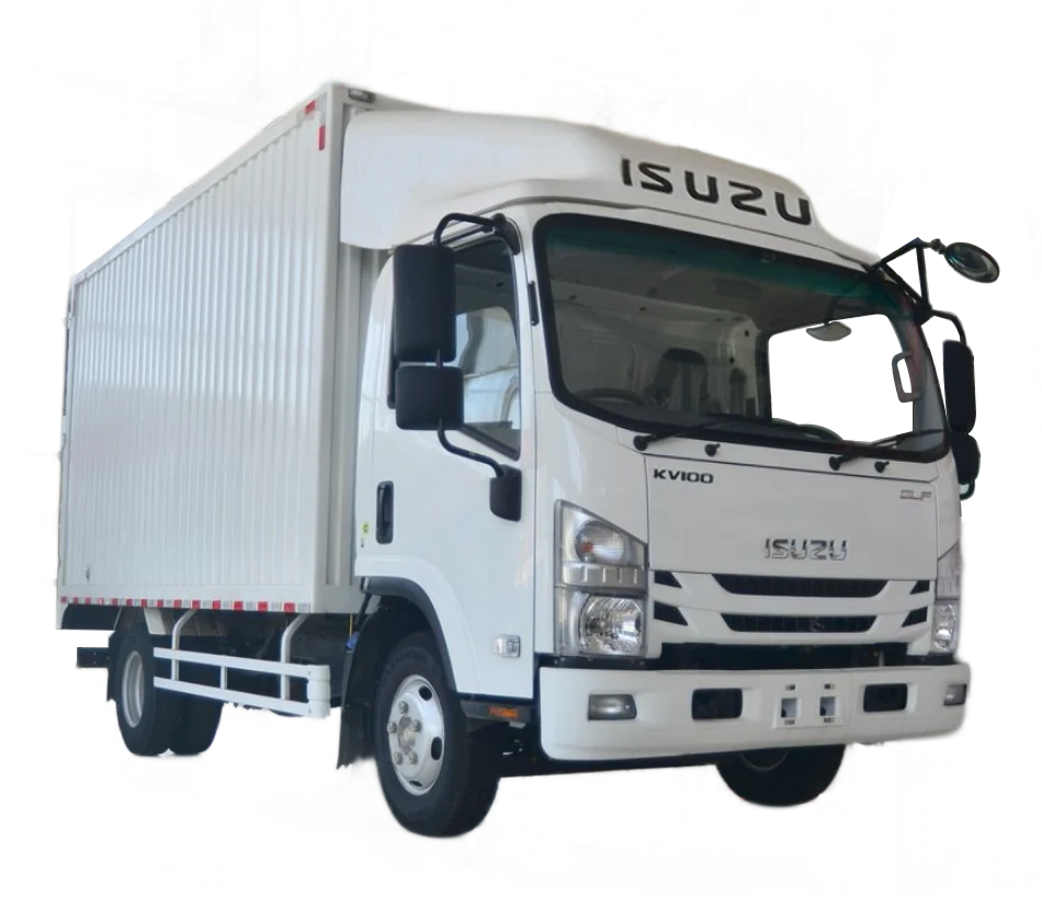 Isuzu 4x2 4 tons 4.5 tons single cab cargo box elf van  truck