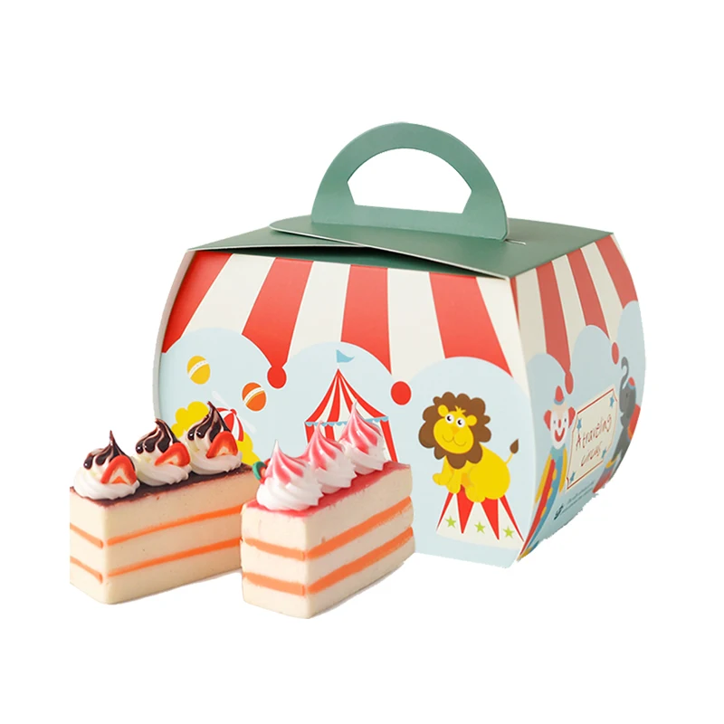 Оптовая продажа картонные бумажные портативные упаковочные коробки для сырных тортов ручные на день рождения хлебобулочная упаковка
