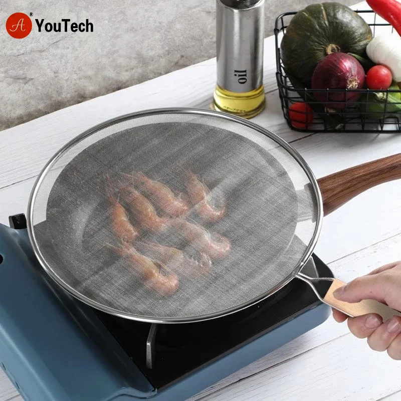 Сетка для кухонной посуды экран из нержавеющей стали приготовления пищи от брызг масла