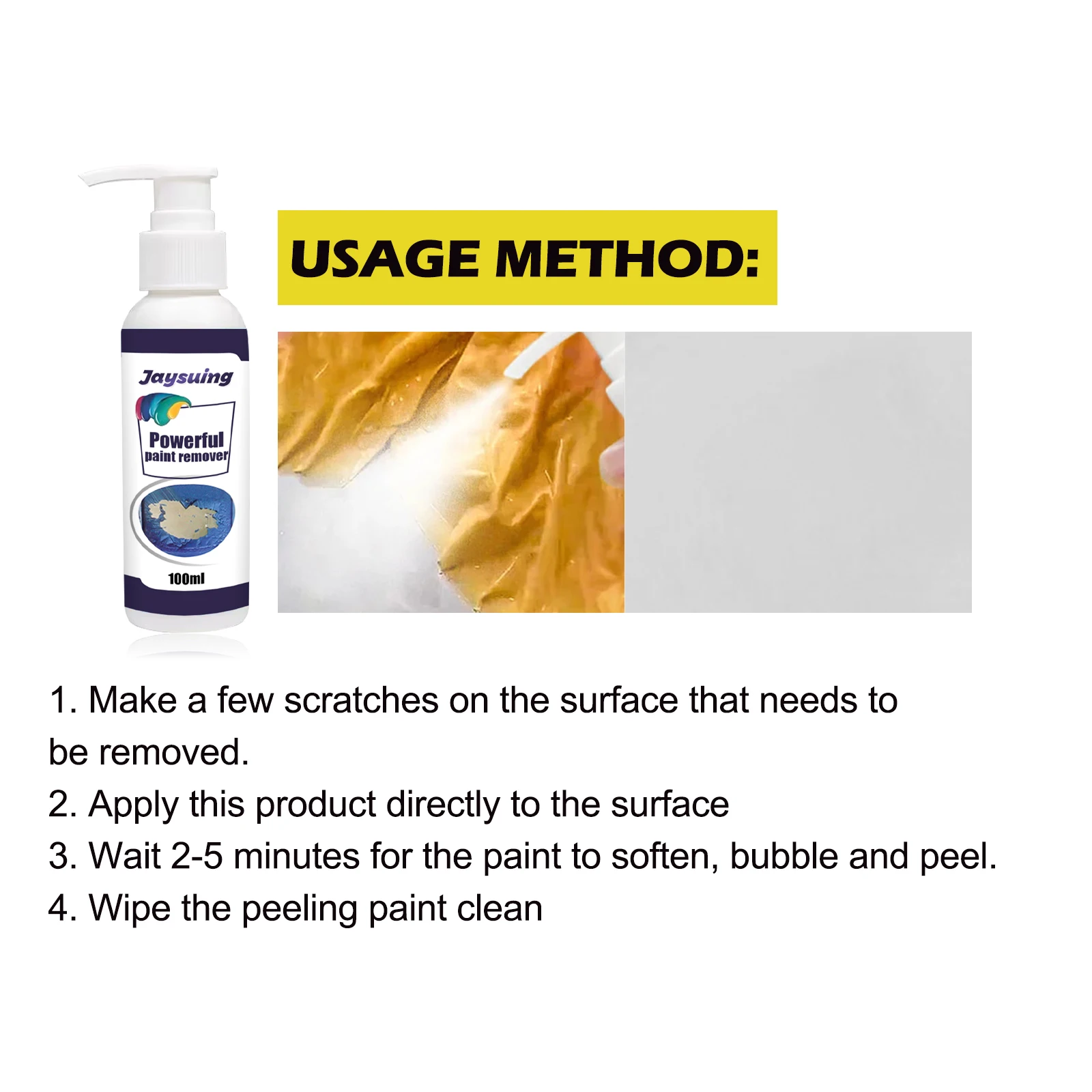 Jaysuing OEM&ODM Industrial Paint Remover Liquid Car Paint Chemicals Remover Non-toxtic Car Paint Remover