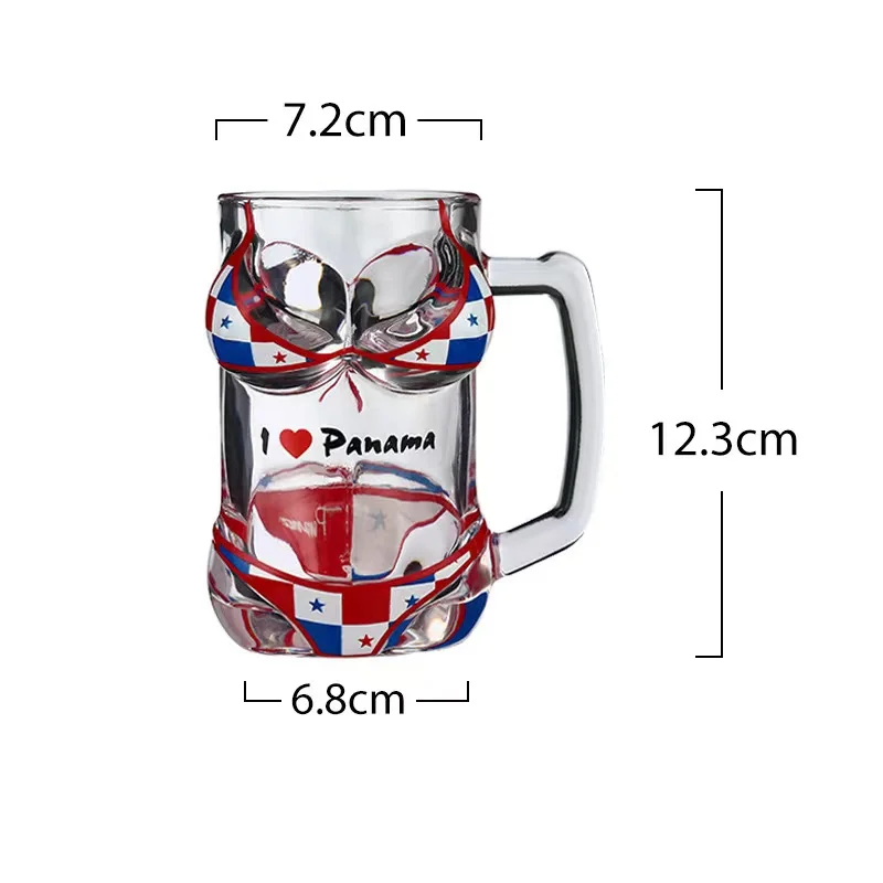 300ml Modern Sexy Body Shot Glass Mug with Handle High-End Wine Glass for Parties Boxed Drinkware for Beer and Wine