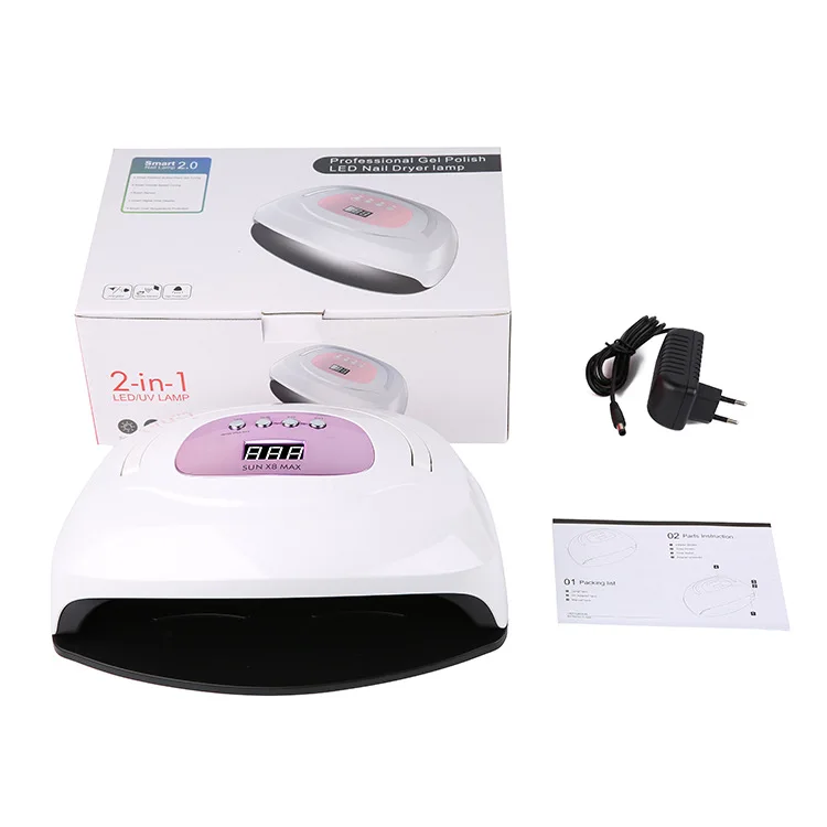 150W Two-handed UV LED Nail Lamp SUN X8MAX  UV Gel Quick Drying Tools Professional Nail Art Salon Supplies