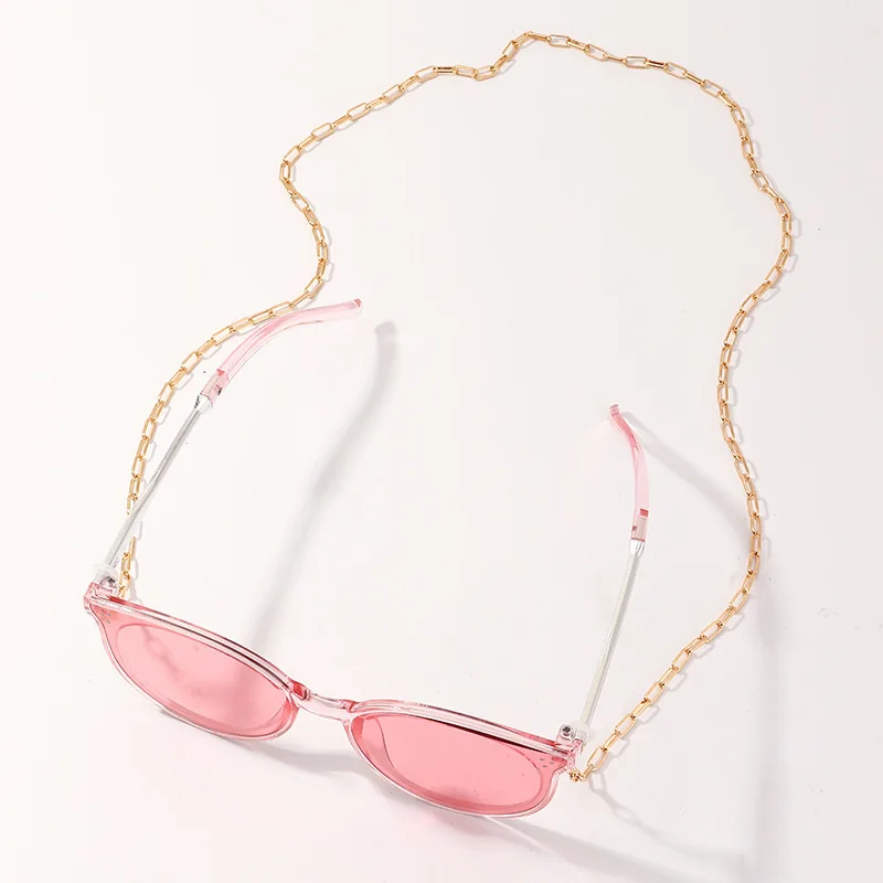 Wholesale Plated Gold Link Glasses Chain Holder Necklace Sunglasses Straps Lanyard Face Masking Eyeglasses Chain Cord