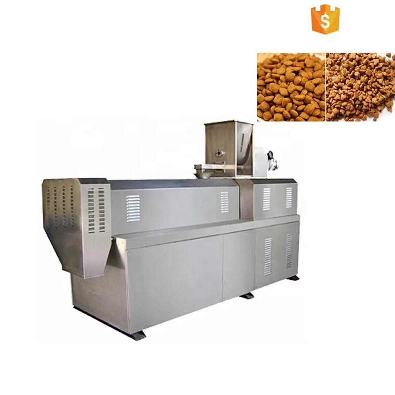 Линия по производству сухих пищевых продуктов с двойным винтом, экструдер, завод по производству