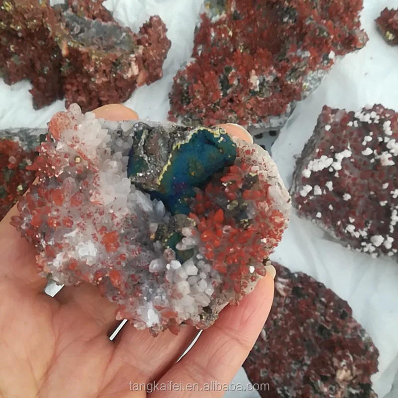 wholesale natural large rough raw red quartz crystal cluster rock stone specimens for collection