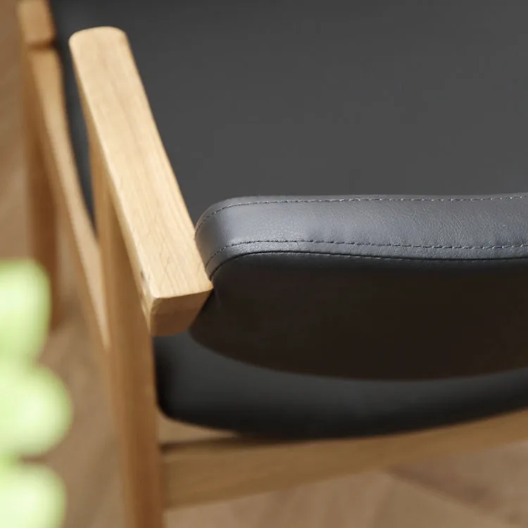 Cafe Restaurant Kitchen PU Fuax Leather Dining Side Back Desk Chair Mid-Century Modern Comfortable Upolstered Cushion Seat chair