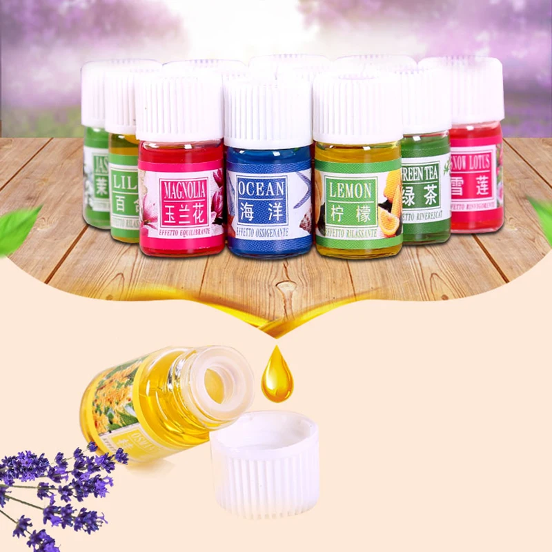 3ml*12pcs Plant Water Soluble Parfum Essen tial Oil Massage Fragrances Oil Rose Lavender Help Sleep Essen tial Oil