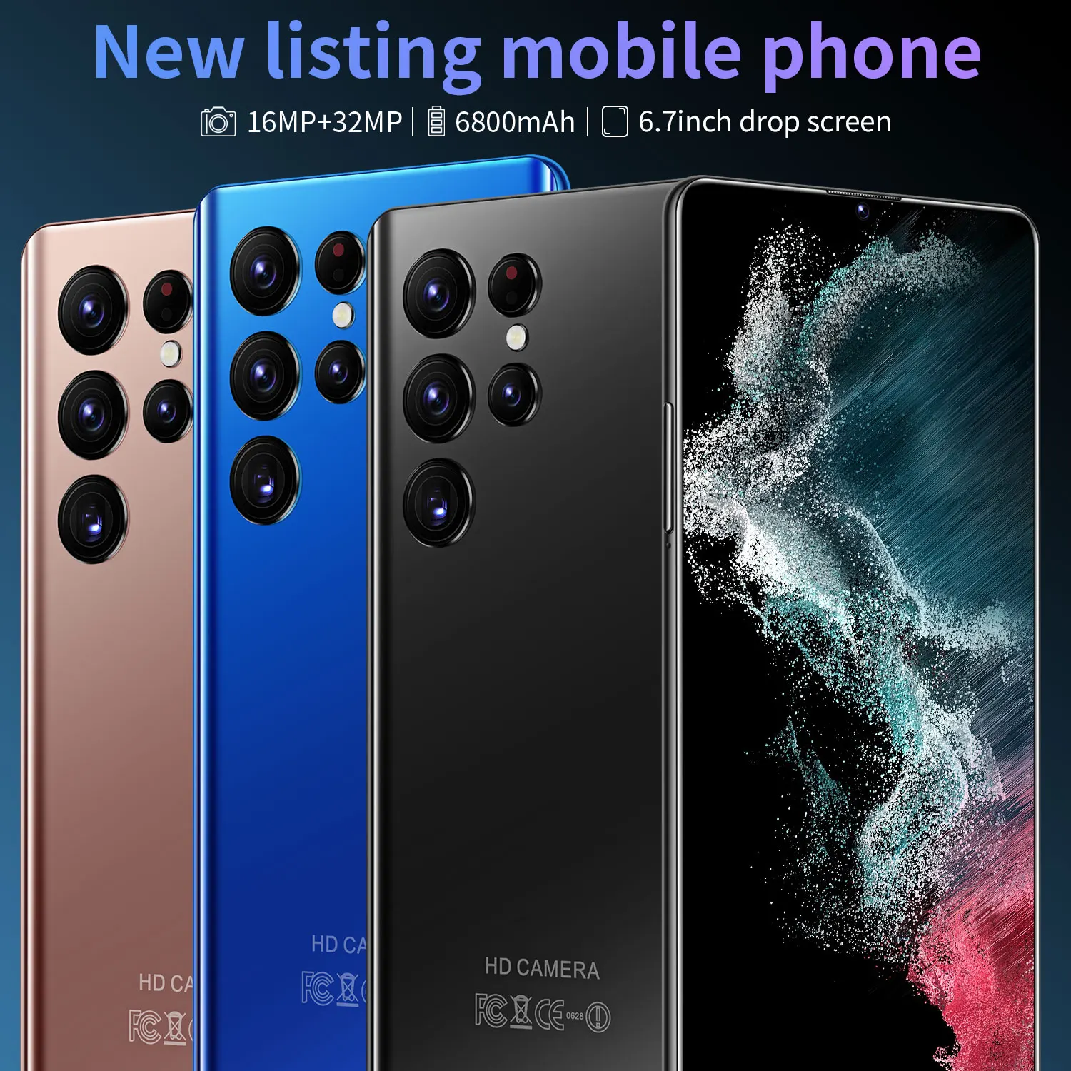 HOT SELLING S22 ULTRA 16Gb+512Gb Unlock Gaming Cellphones 4G 5G Android Smartphone Wireless Phone