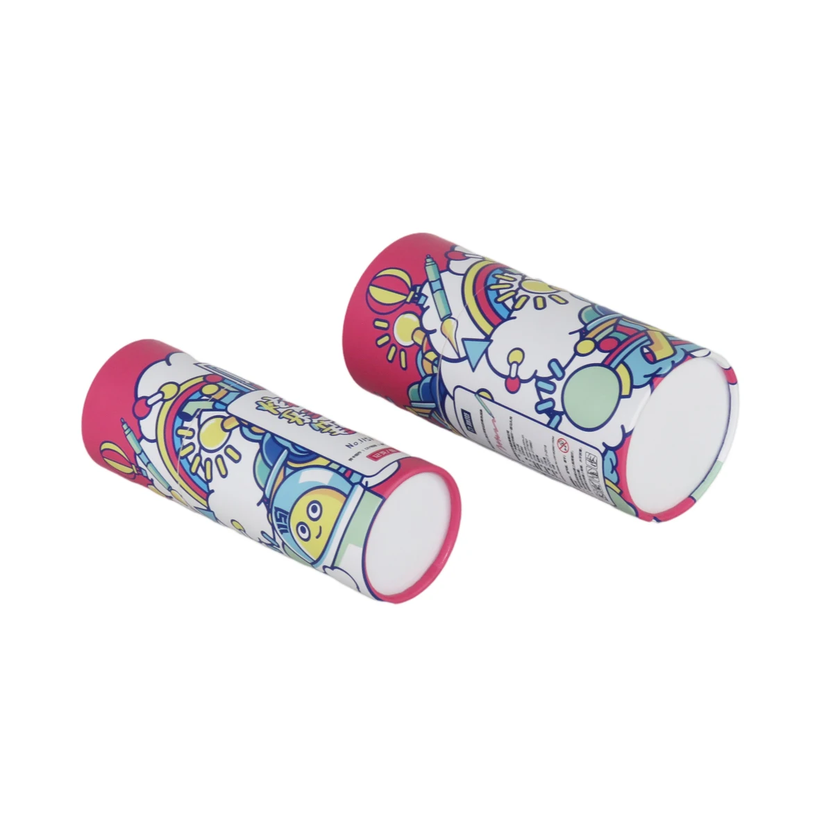 Custom Logo Paper Black tube Box container Round Perfume Package Tea paper cylinder packaging