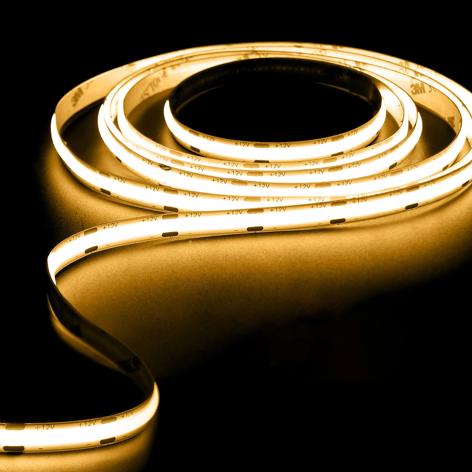 High Lumen LED Strip IP20 Non Waterproof 24V Input Voltage 384 LEDs/M 10W COB Flexible LED Strip