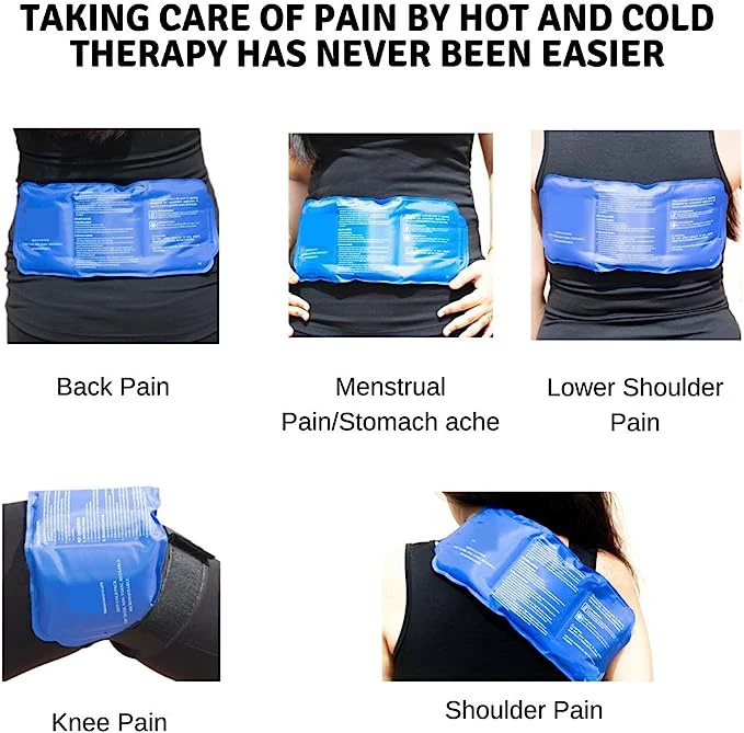 OEM Reusable Hot and Cold Therapy Gel Wrap Support Injury Recovery, Alleviate Joint and Muscle Pain