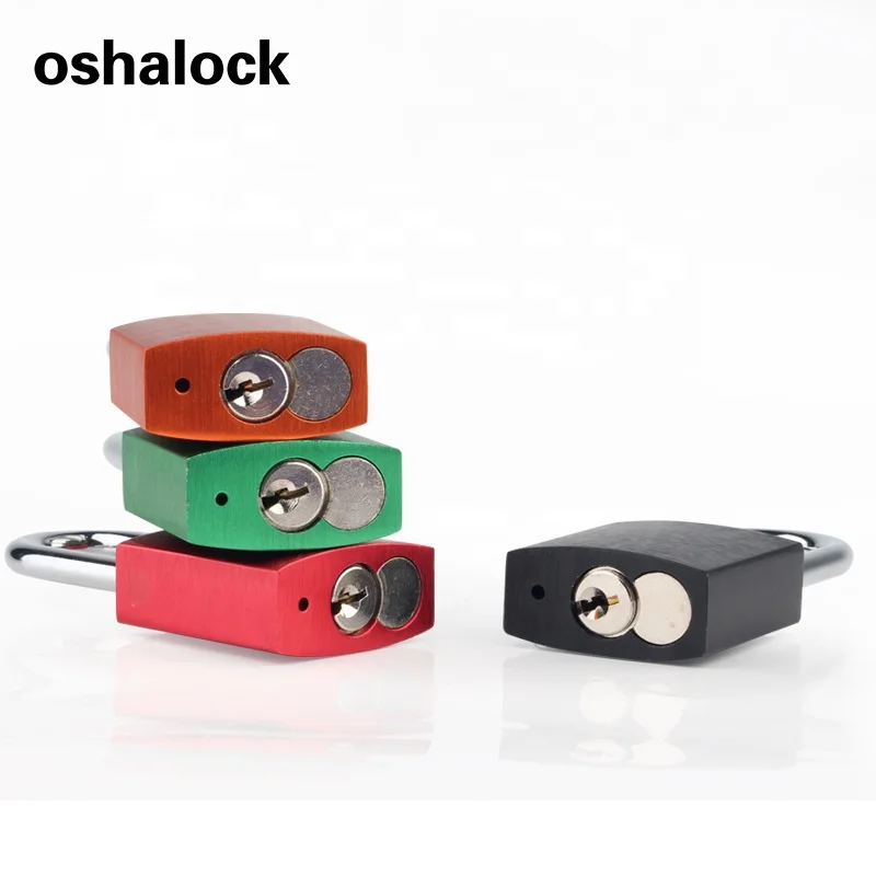 OEM manufacturer Anodized aluminium safety padlock with Key retaining for Overhaul of industrial equipment