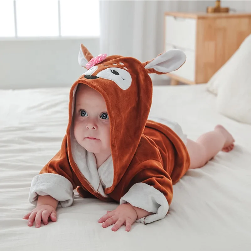 super absorbent baby towel Kids organic bamboo fiber hooded Surf poncho cloak with hood beach Changing robe For Children toddler