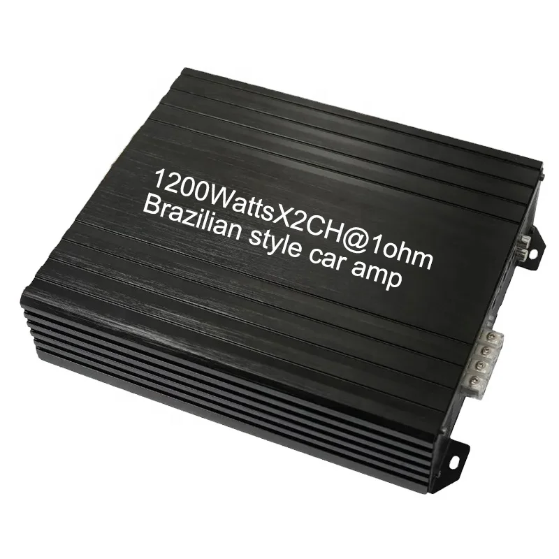 Hot model 2CH car amplifier with Full range Brazilian style car amplifier of 1200WrmsX2CH factory OEM customizable car amplifier
